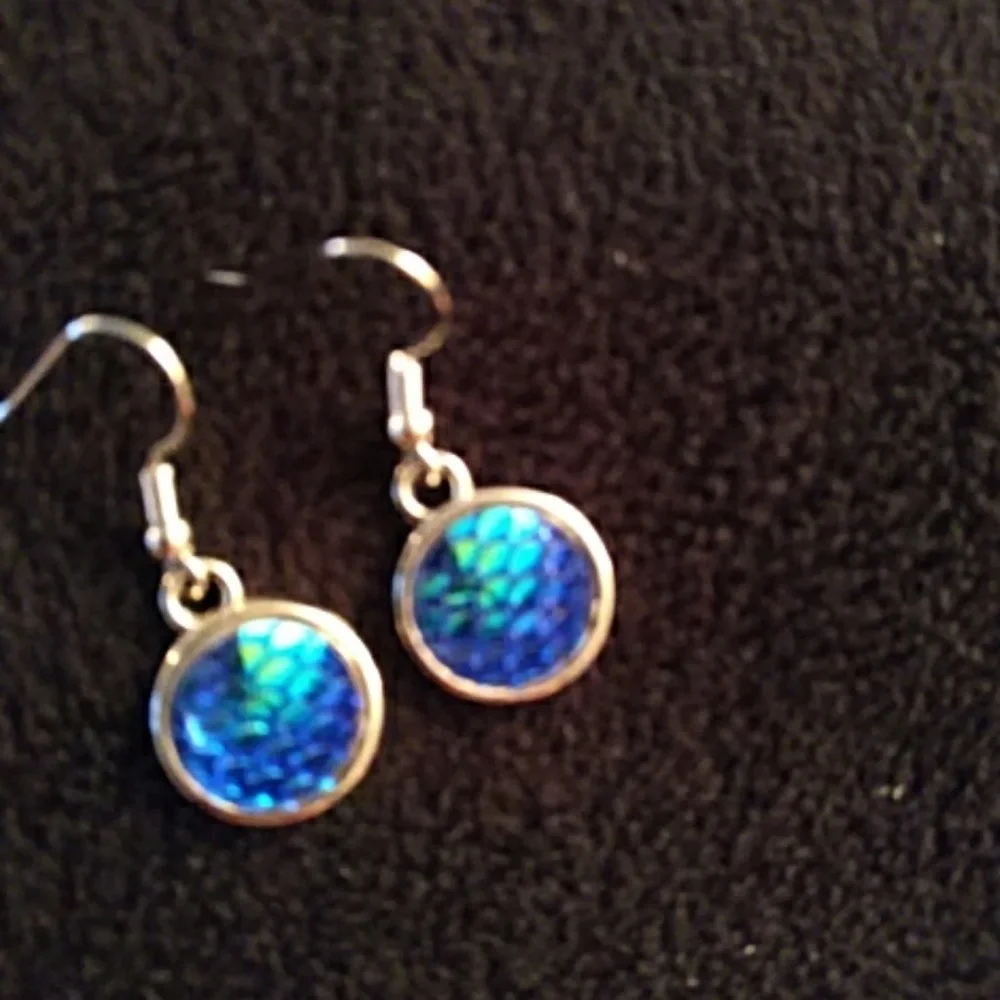 New - Earrings - fish scales - mermaid